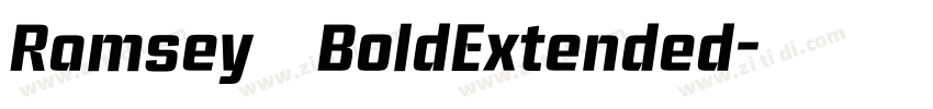 Ramsey BoldExtended字体转换